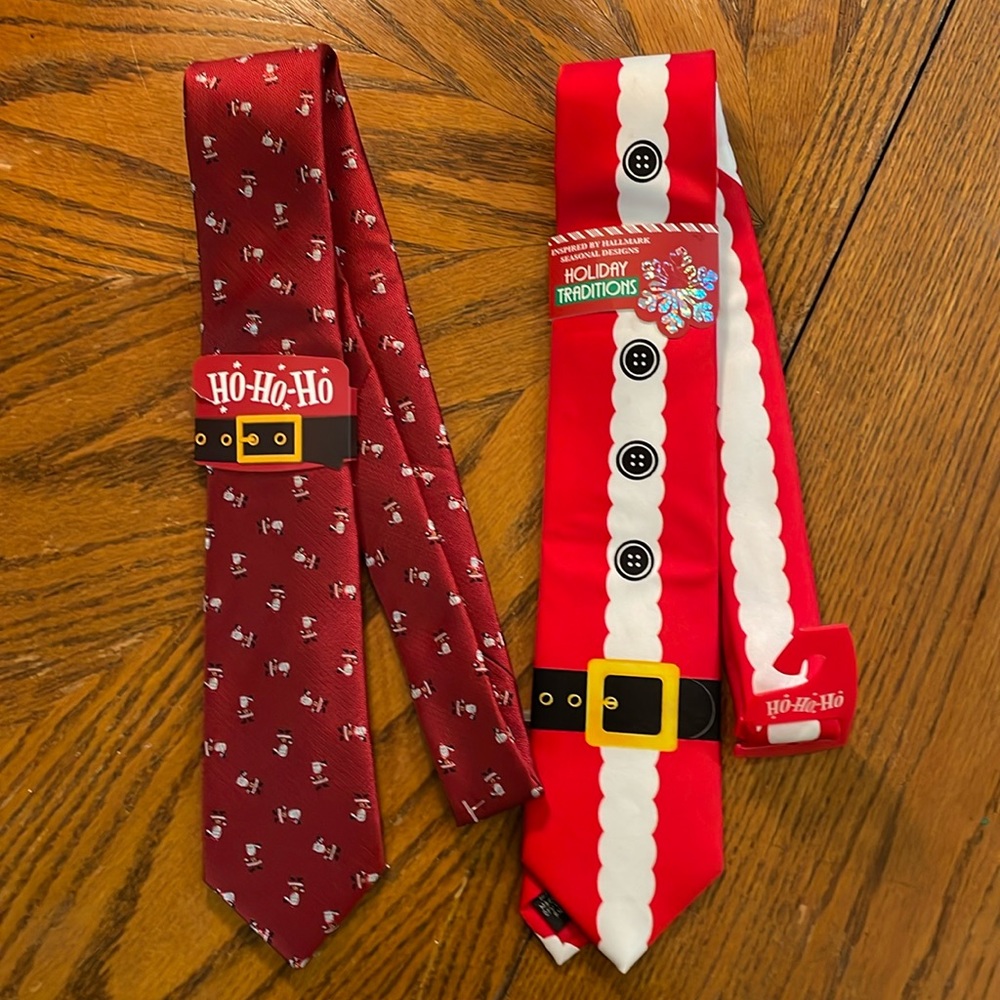 2 Christmas neckties new with tags
